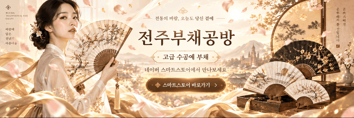 전주부채공방 고급 수공예 부채 - 네이버 스마트스토어 바로가기